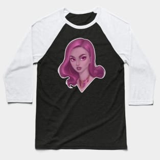 Magenta Girl Baseball T-Shirt